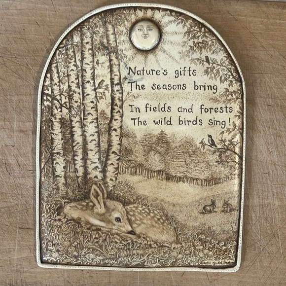 Rachel Badeau Other - Rachel Badeau “Scrimshaw” Style Natures Gifts Poem Wall Plaque